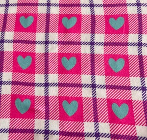 DBP Hearts on Pink Plaid